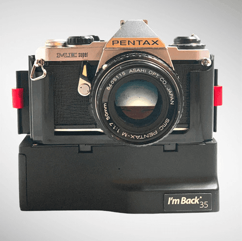 Pentax Camera with I'm Back Attachment.