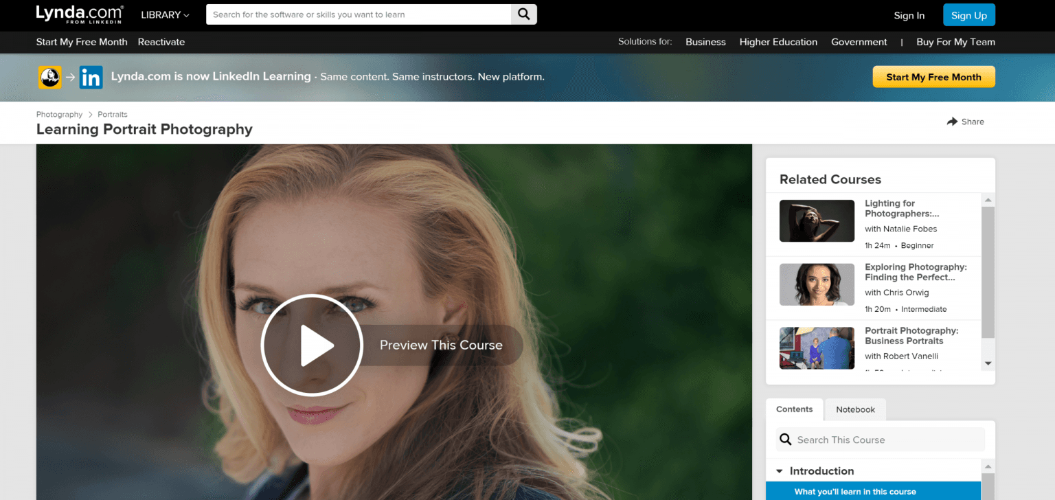 Lynda: Learning Portrait Photography