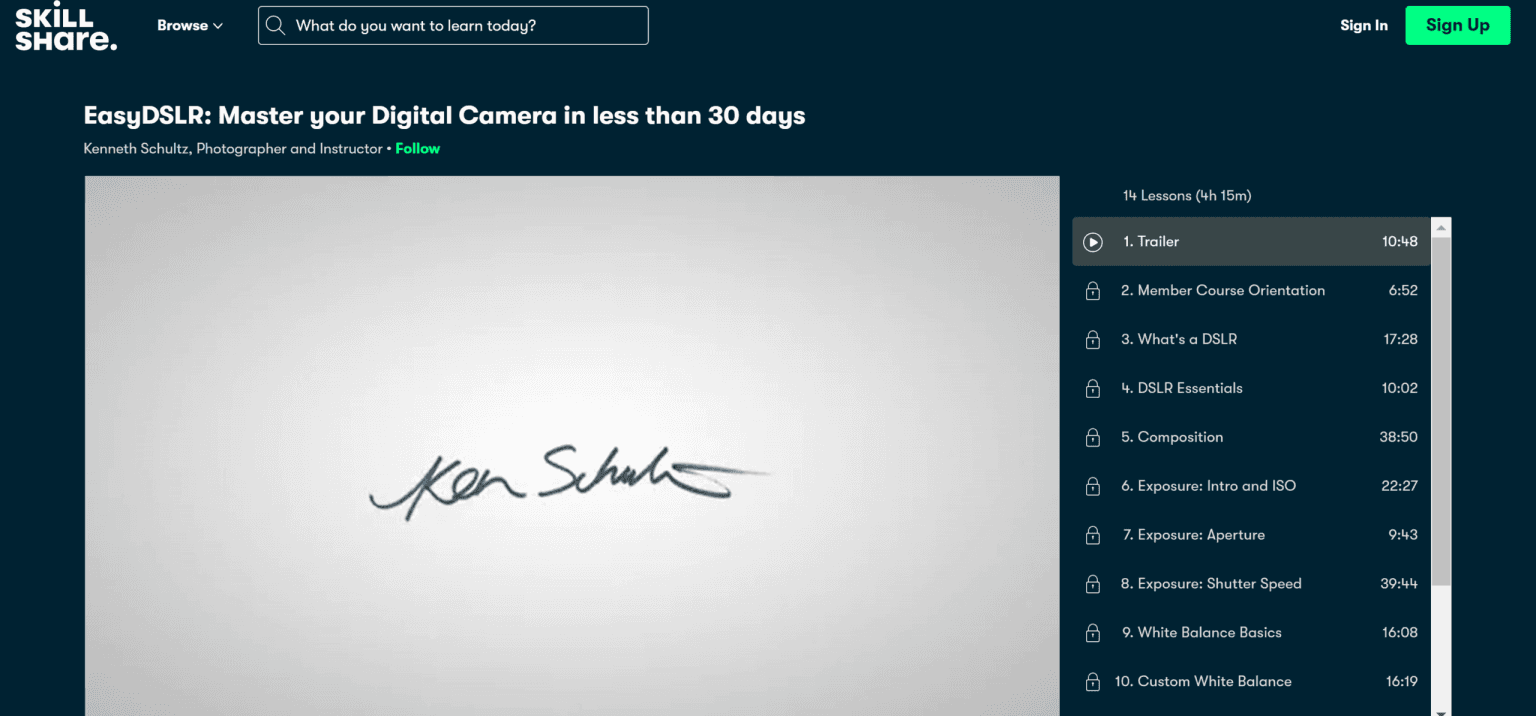 Skillshare: EasyDSLR, Master Your Digital Camera in Less Than 30 Days