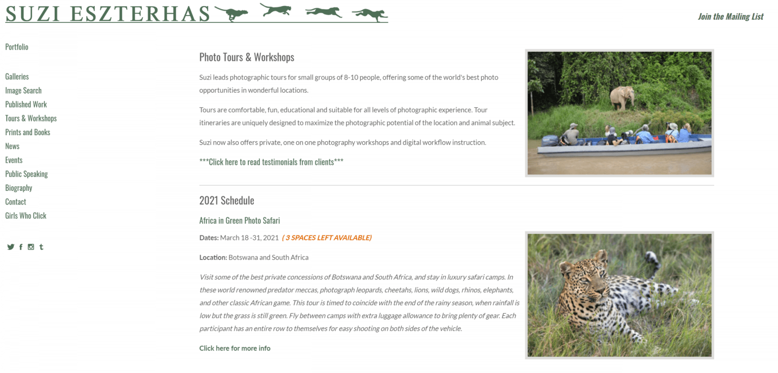 Suzi Eszterhas Wildlife Photography
