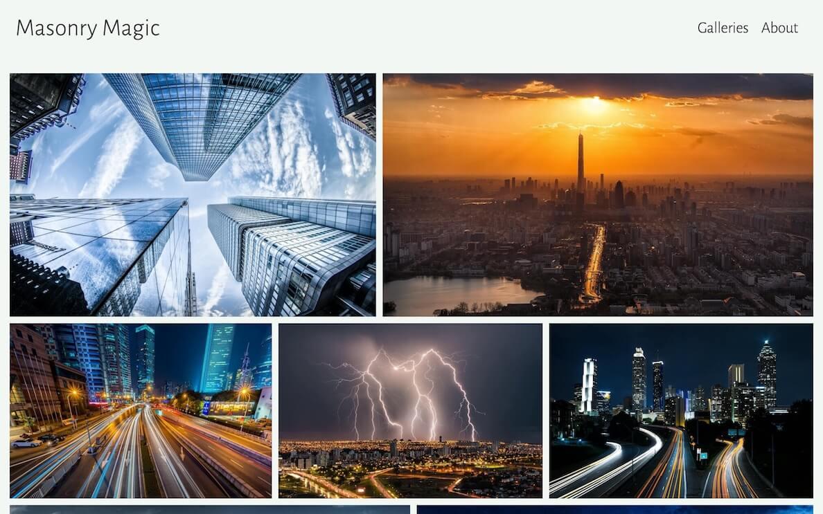Preview of Masonry Magic template