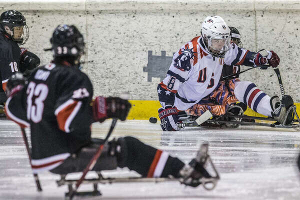 Sledge Ice Hockey 2018 USA vs Japan in Turin 