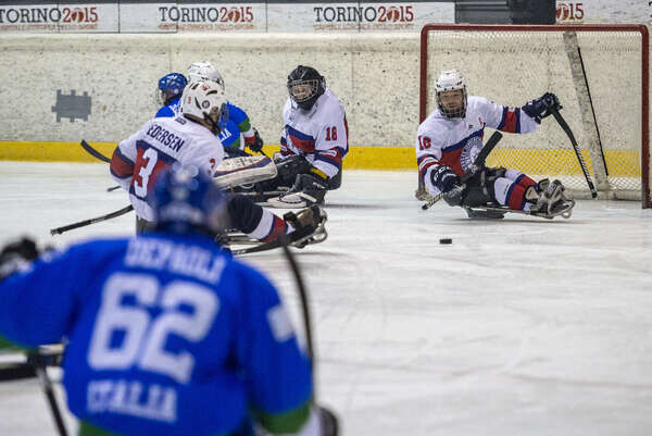 Sledge Ice Hockey 2018 Italy vs Norway in Turin