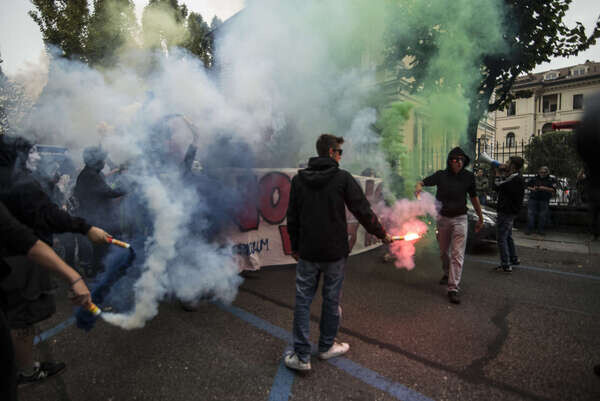 March Students against G7 Turin in Turin, Italy