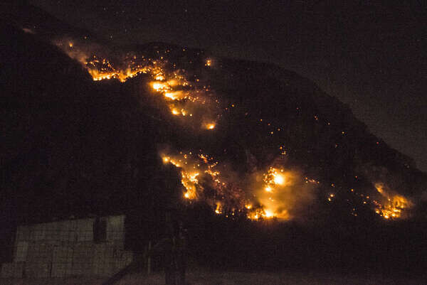 Wildfires in Val Susa, Italy